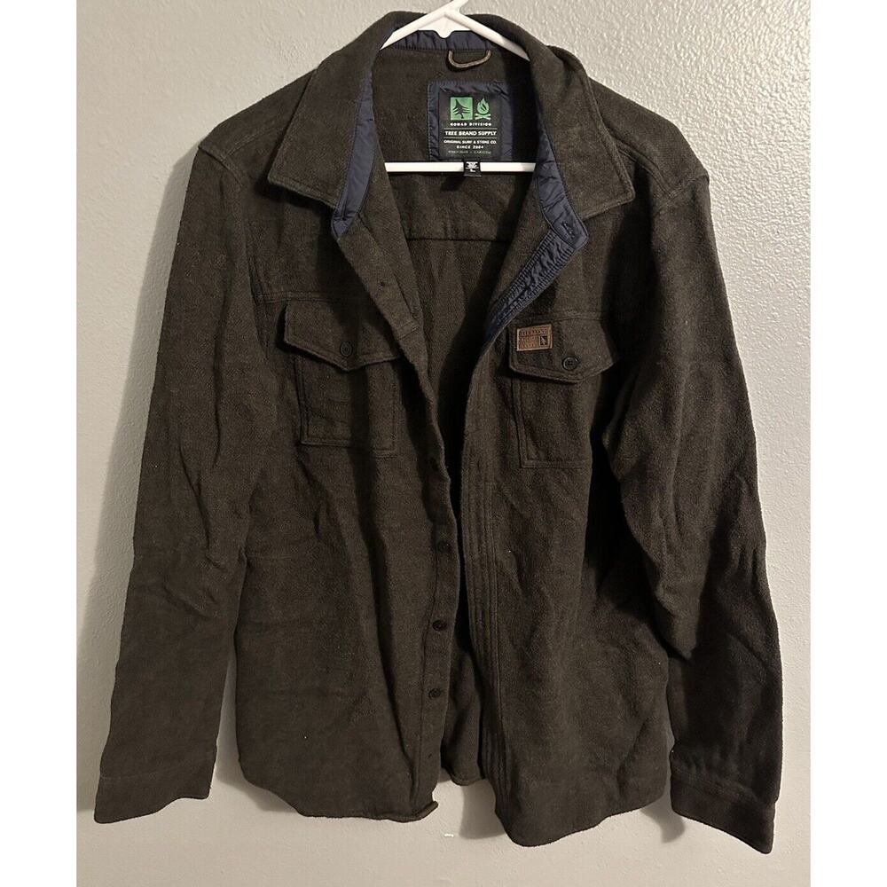 Tree Brand Supply Mens Size Large Nomad Division Work Shirt Black EUC
